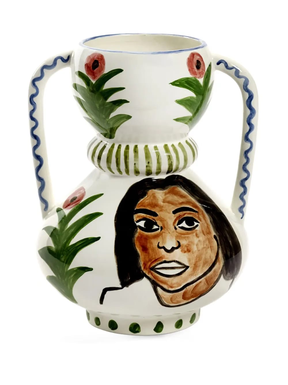 floral-paint vase