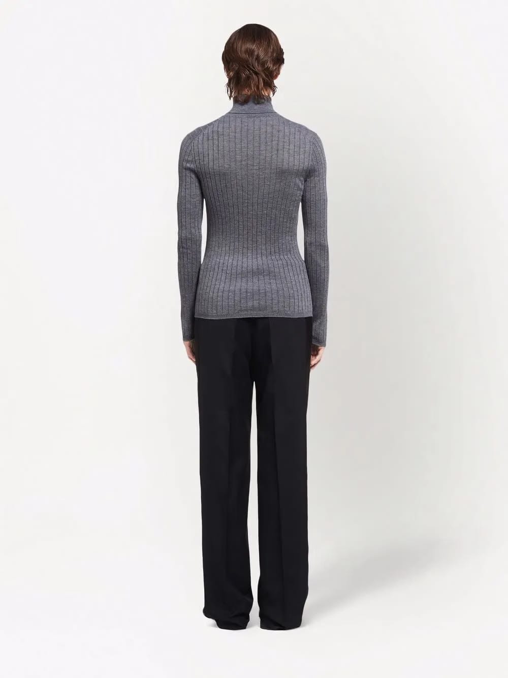 ribbed roll-neck jumper