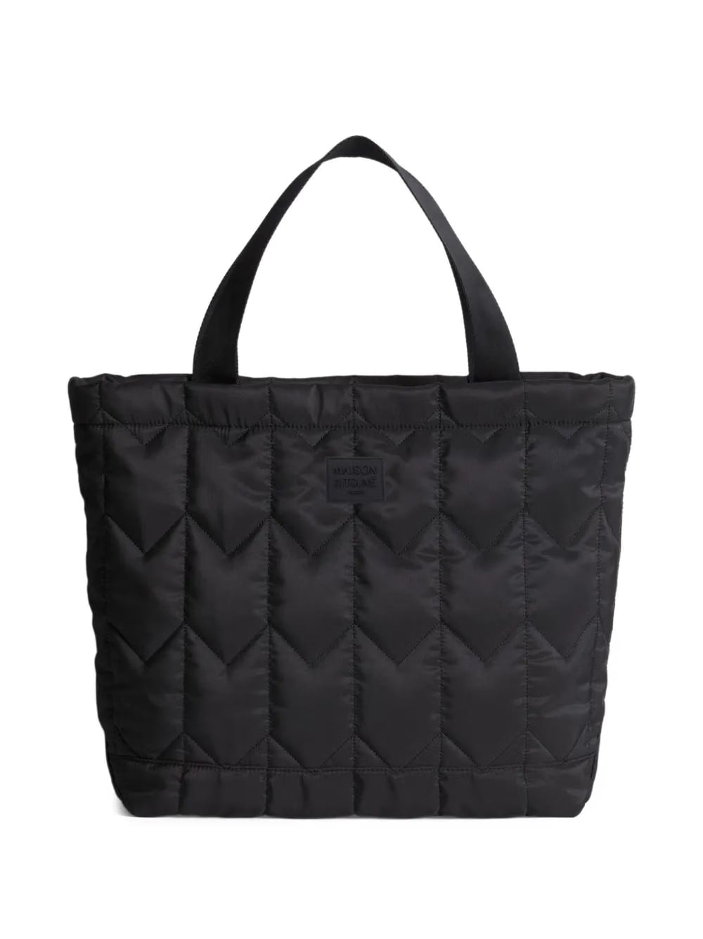large chevron quilted tote bag