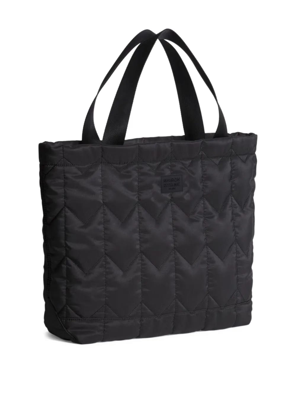 large chevron quilted tote bag