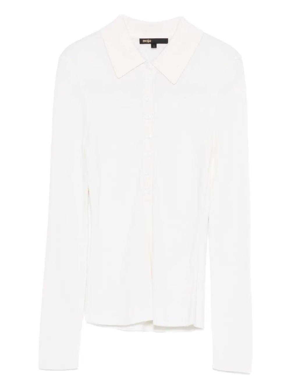 buttoned collared sweatshirt