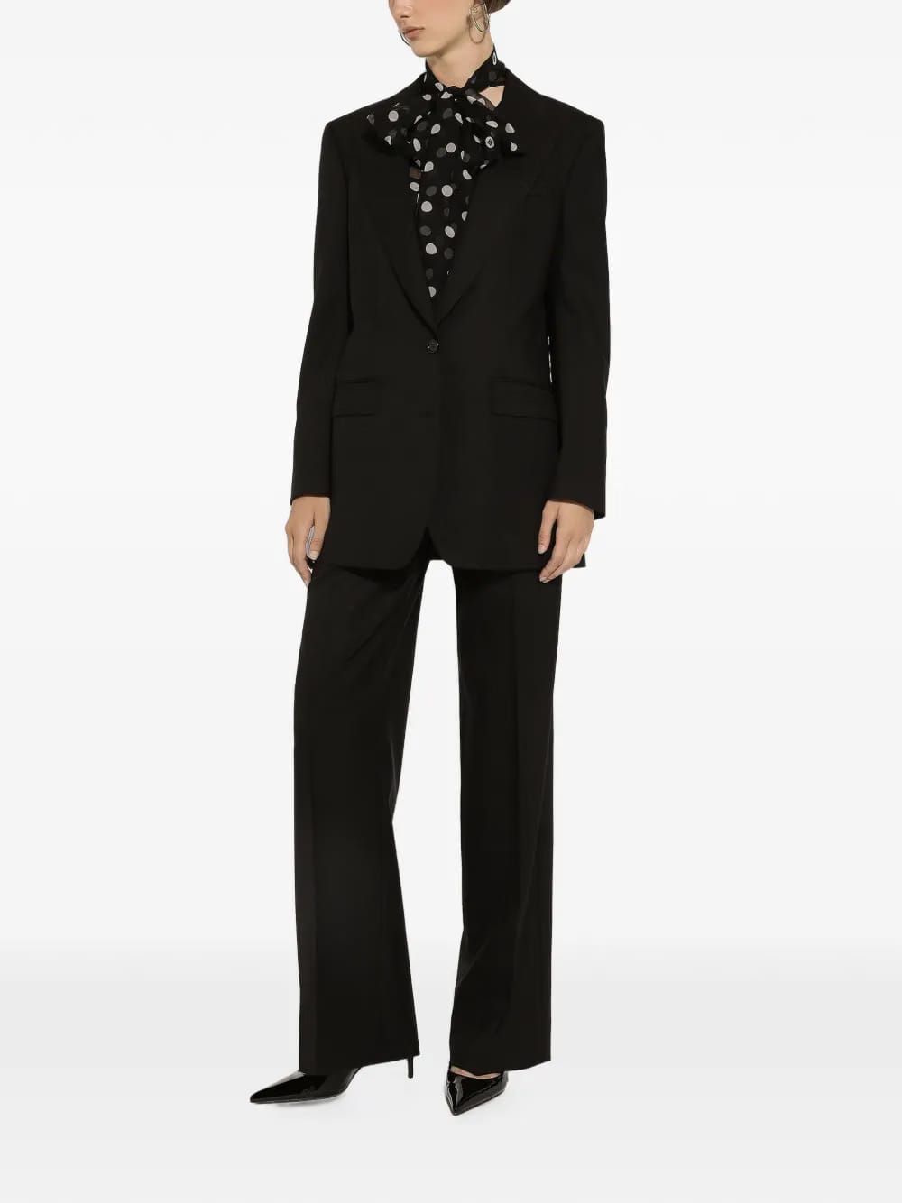 flared virgin-wool trousers