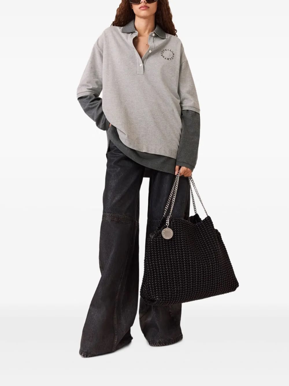 long-sleeve polo top