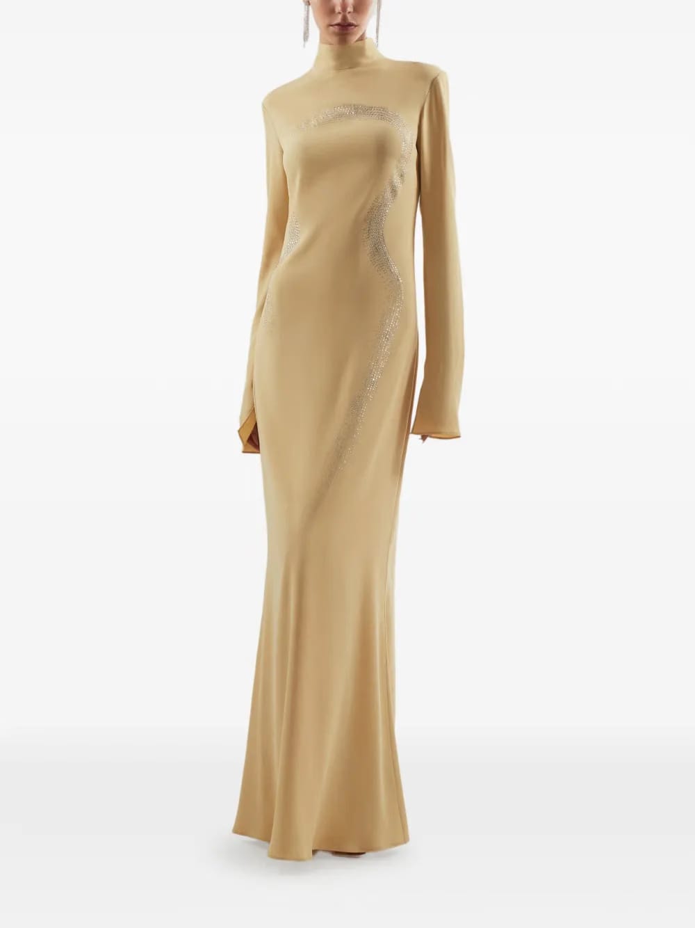Ziegfeld embellished high-neck maxi dress