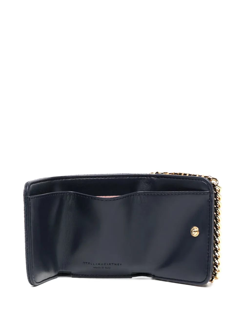 chain-link detailing leather wallet