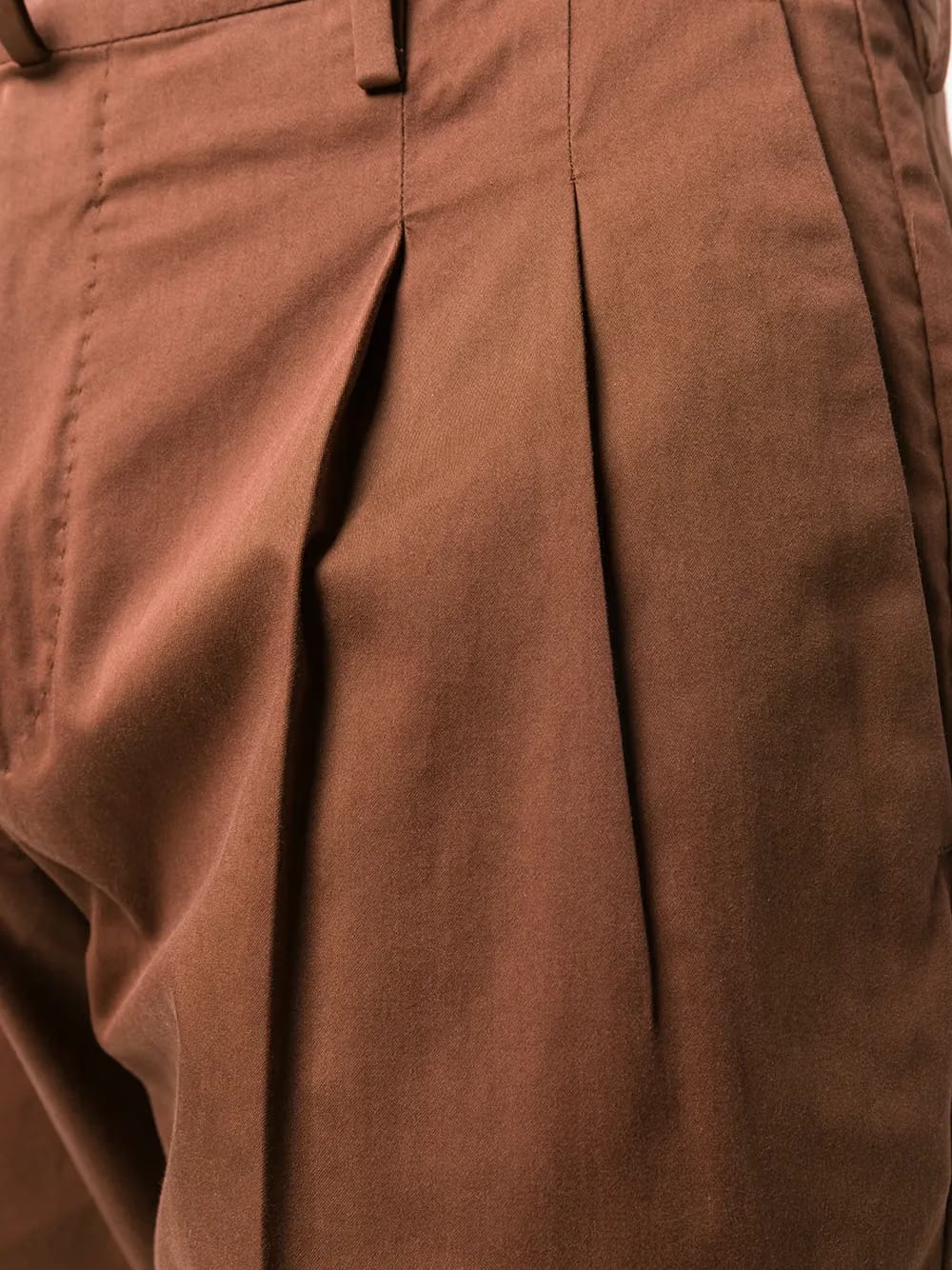 straight fit double pleat trousers
