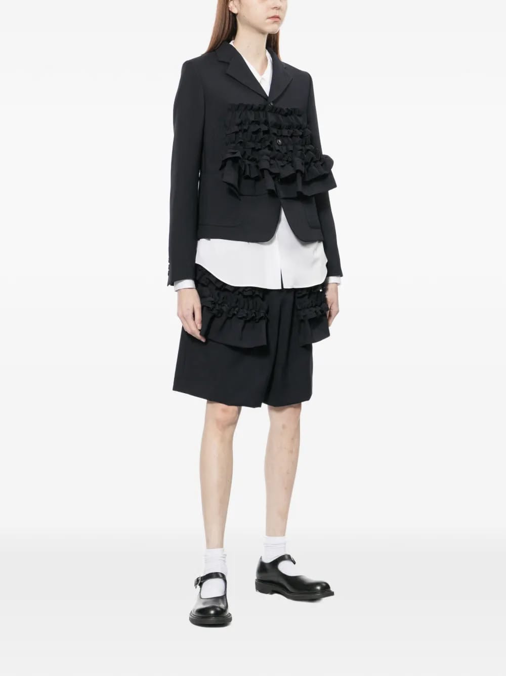 spread collar long-sleeve shirt