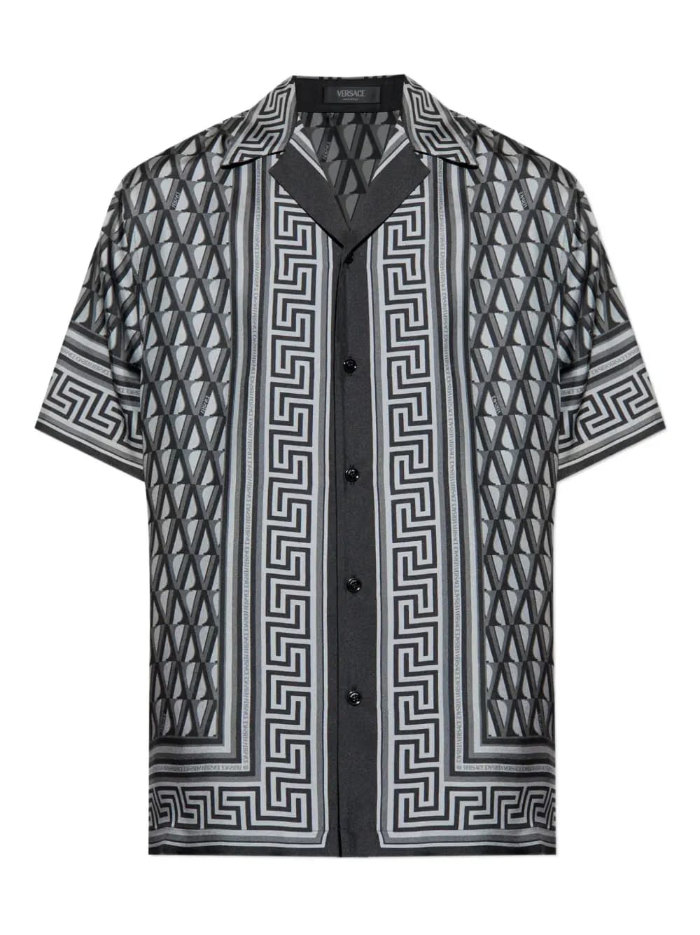 Grecca-trim silk shirt