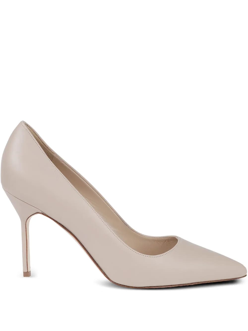 90mm pointed-toe leather pumps