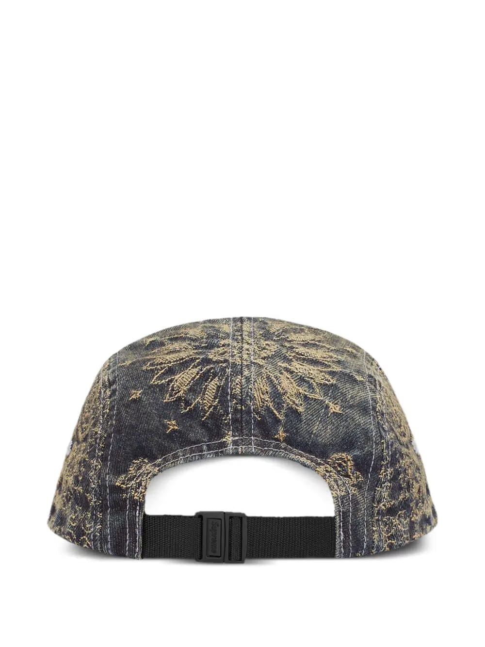 bandana-jacquard denim cap