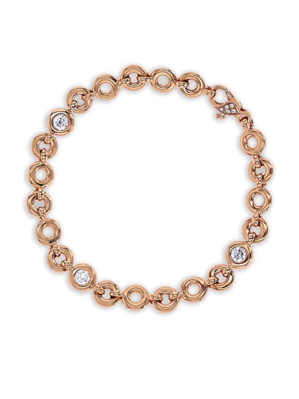 18kt rose gold RockChain diamond bracelet
