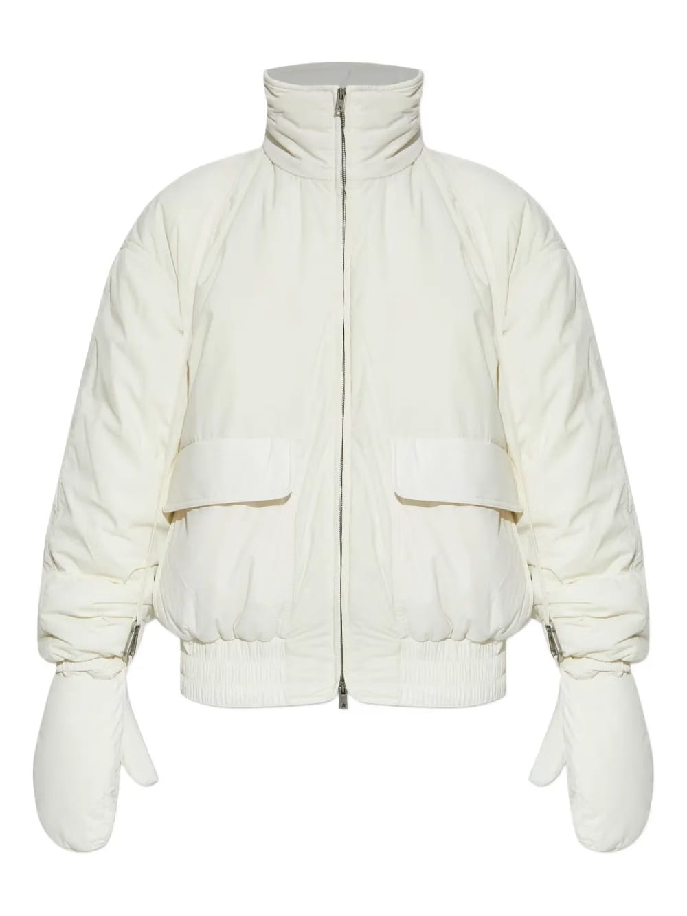 flap-pockets puffer jacket