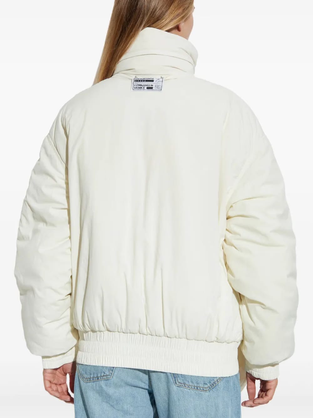 flap-pockets puffer jacket