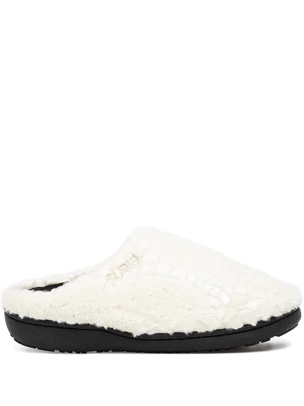 faux-fur slip-on slippers
