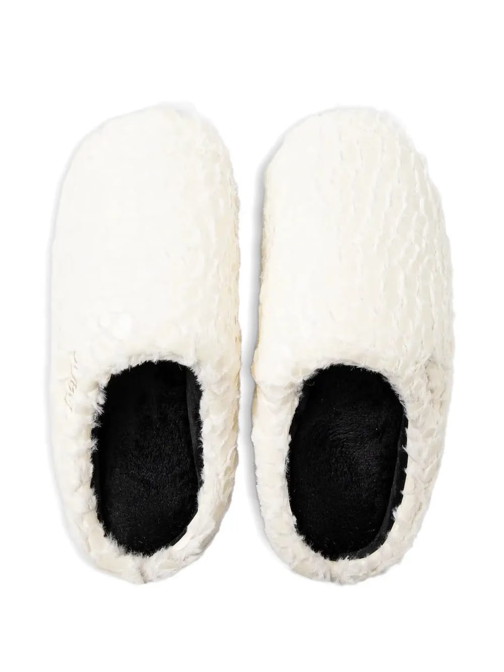 faux-fur slip-on slippers
