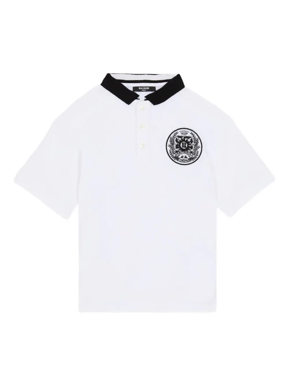 printed crest polo shirt