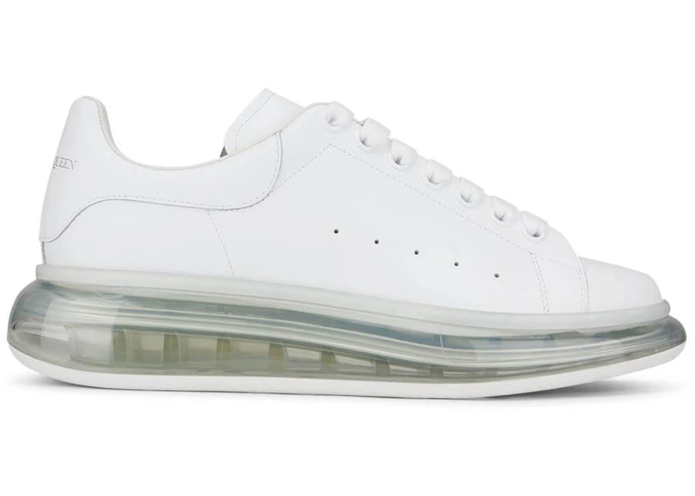 Alexander McQueen Oversized Sneaker Clear Sole - White
