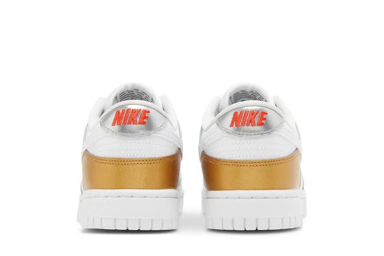 Nike Dunk Low White Gold Silver