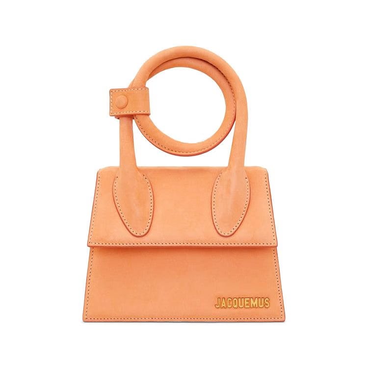 Le Chiquito Noeud Leather Bag in Orange
