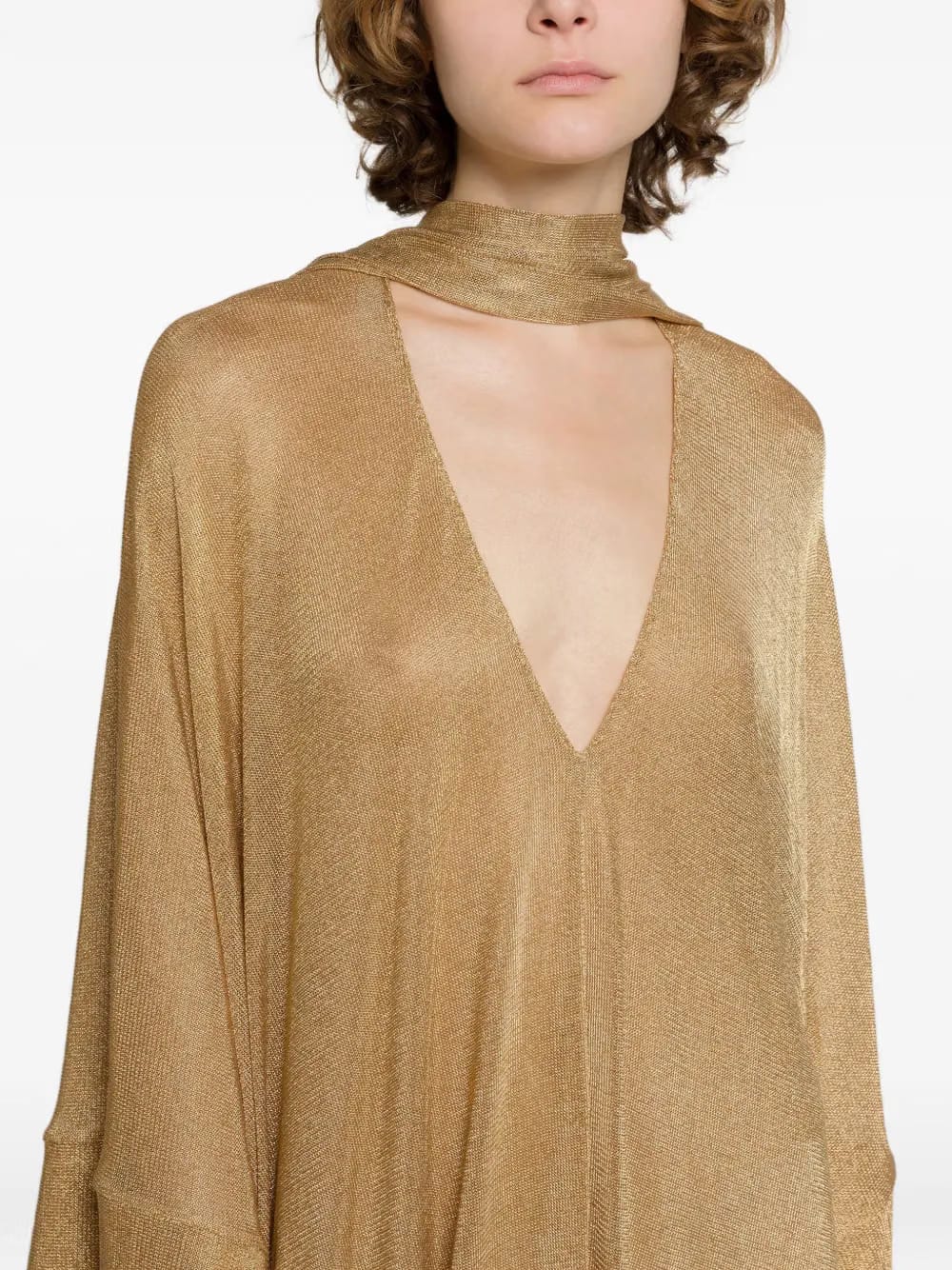V-neck split kaftan