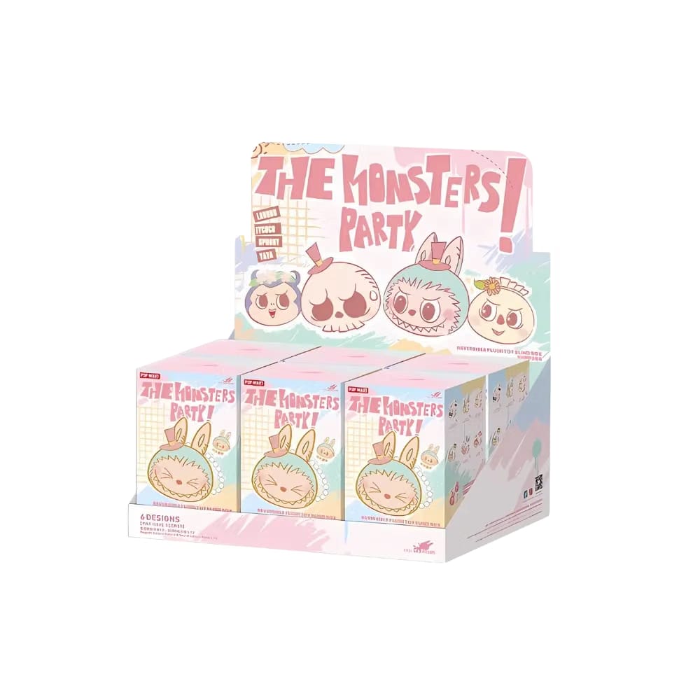 Pop Mart Labubu The Monsters Party Series Reversible Plush Doll Sealed Case (6 Blind Box)