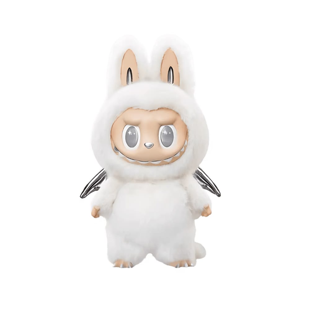 Pop Mart The Monsters Labubu Zimomo Angel in Clouds Figure + Tote Bag