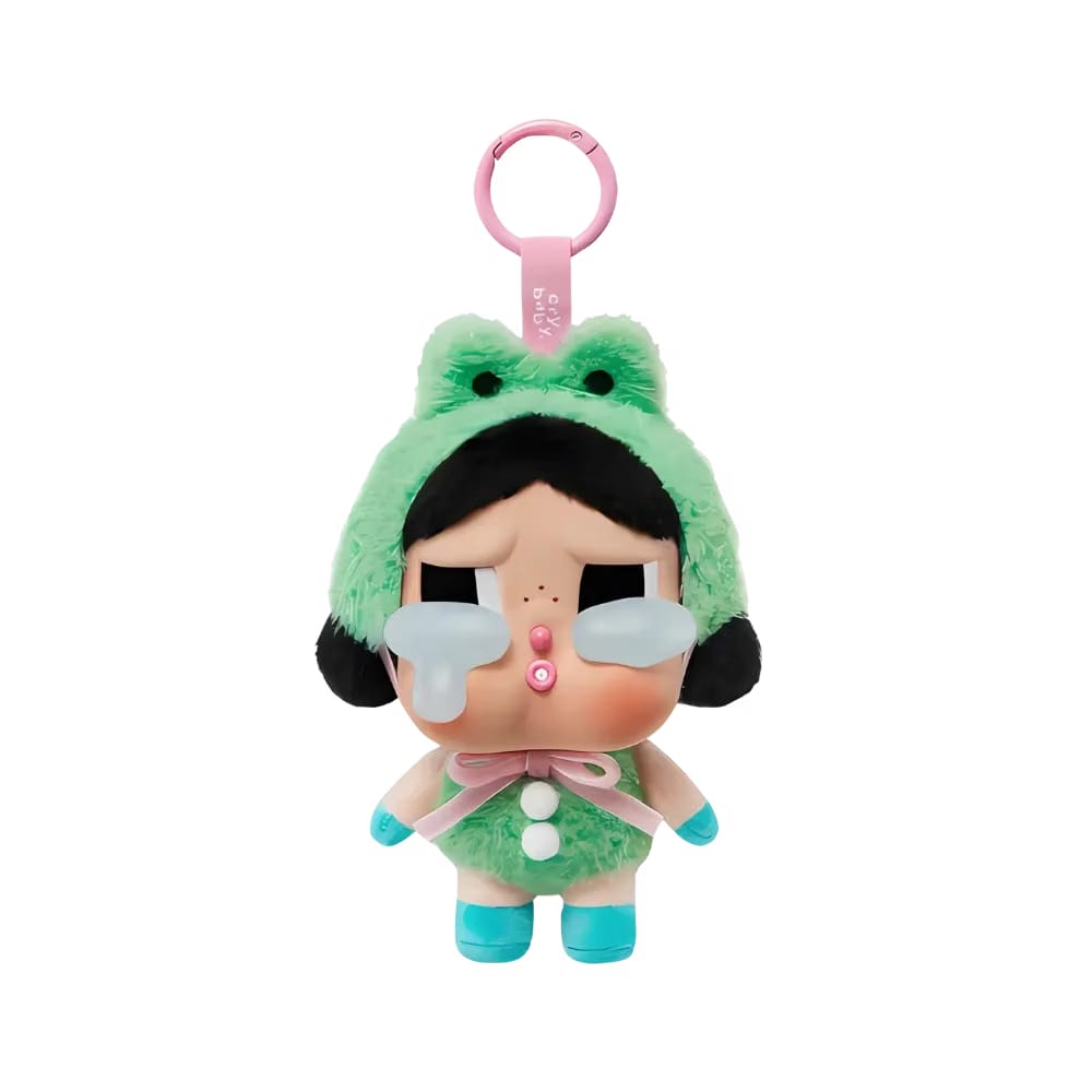 Pop Mart CryBaby Crying Again Series What A Frog Vinyl Face Plush