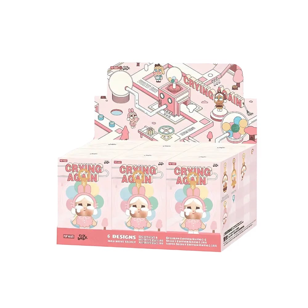 Pop Mart CryBaby Crying Again Series Vinyl Face Plush Sealed Case (6 Blind Box)