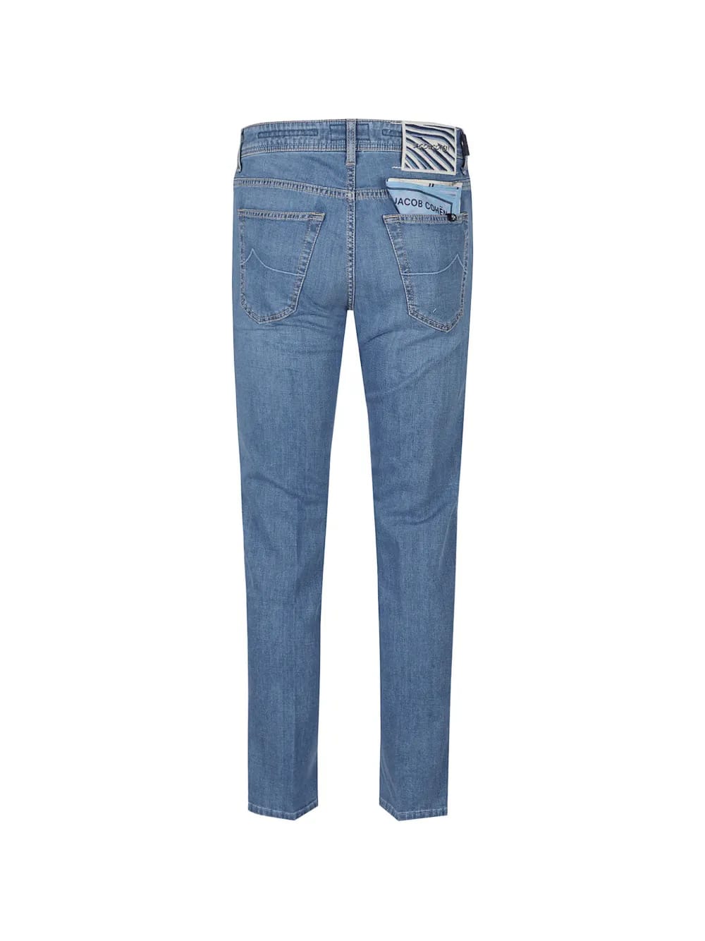 blue belt-loops trousers