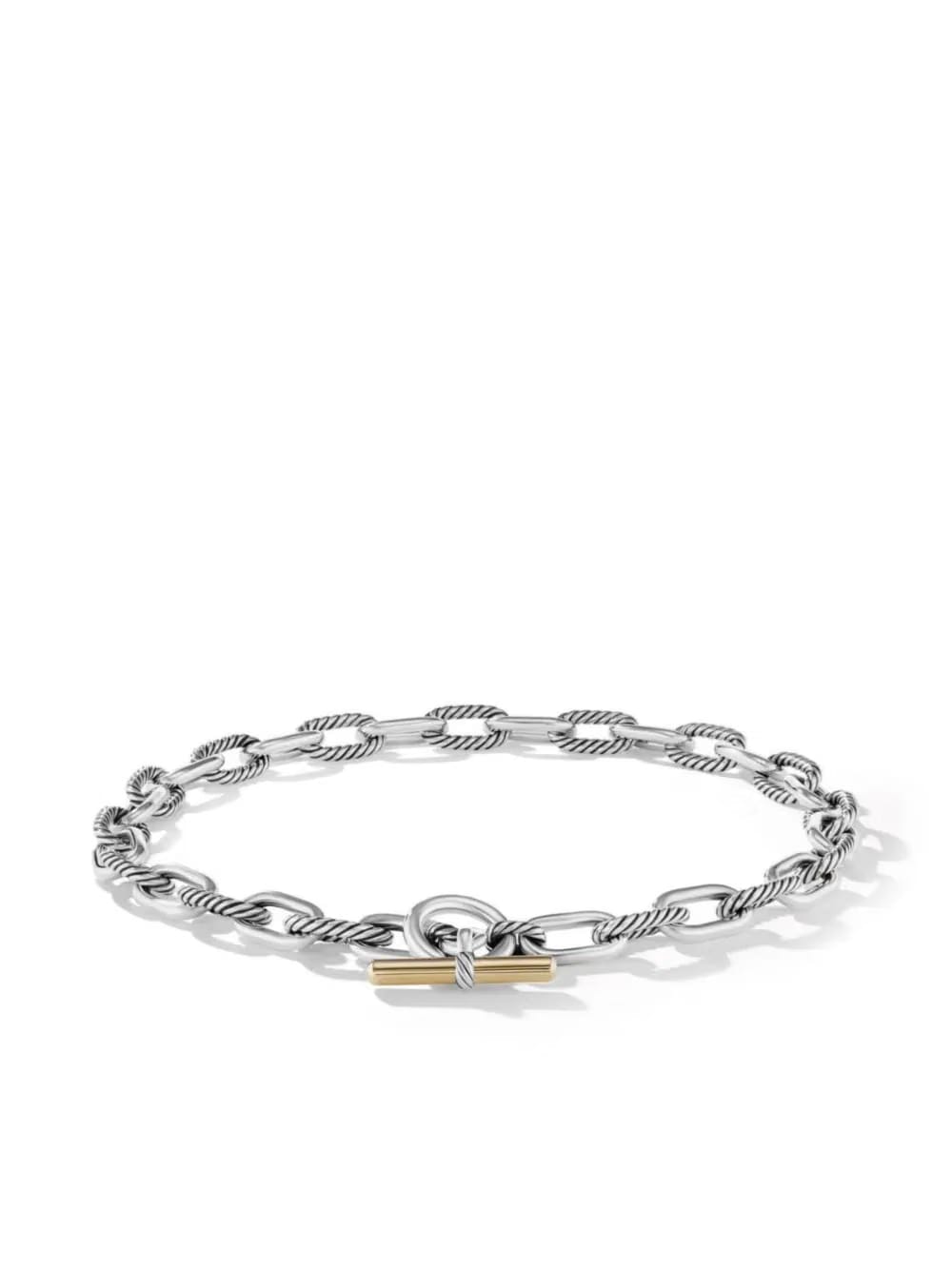 18kt yellow gold and silver Madison Toggle chain necklace (11mm)