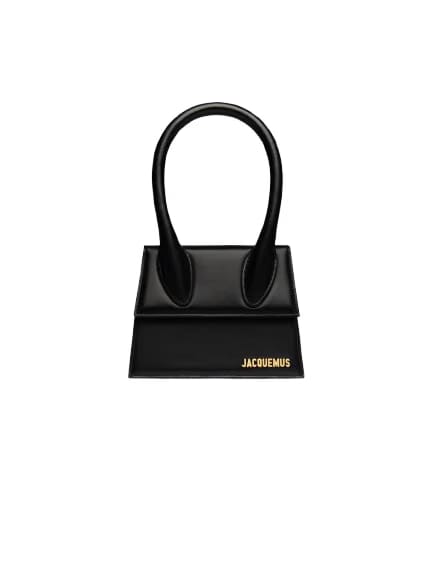 Jacquemus The medium Chiquito Leather handbag Black