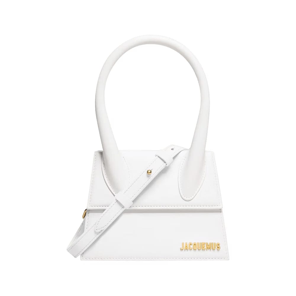 Jacquemus The medium Chiquito Leather handbag White