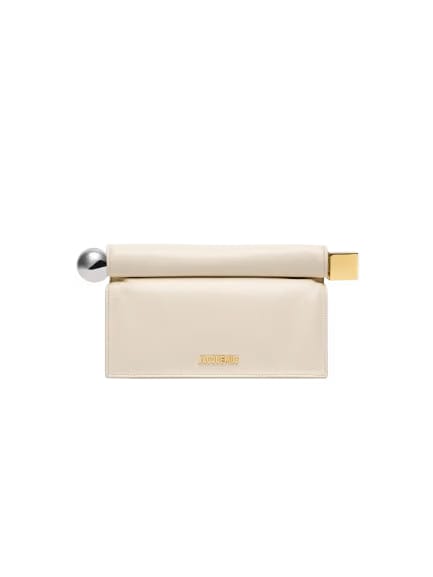 Jacquemus The Rond Carré clutch Take-out clutch Light Ivory