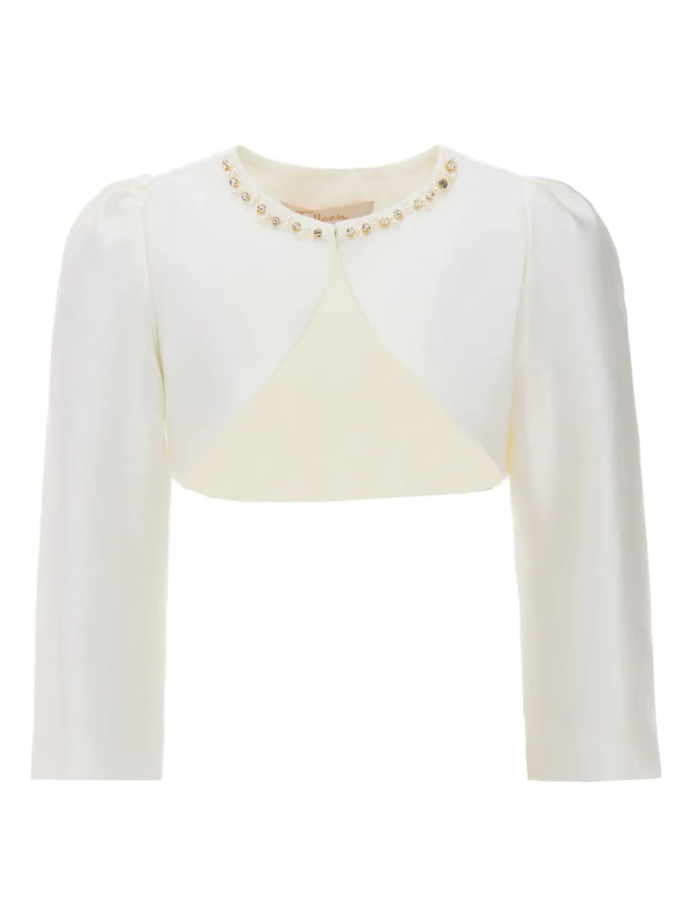 cropped satin jacket