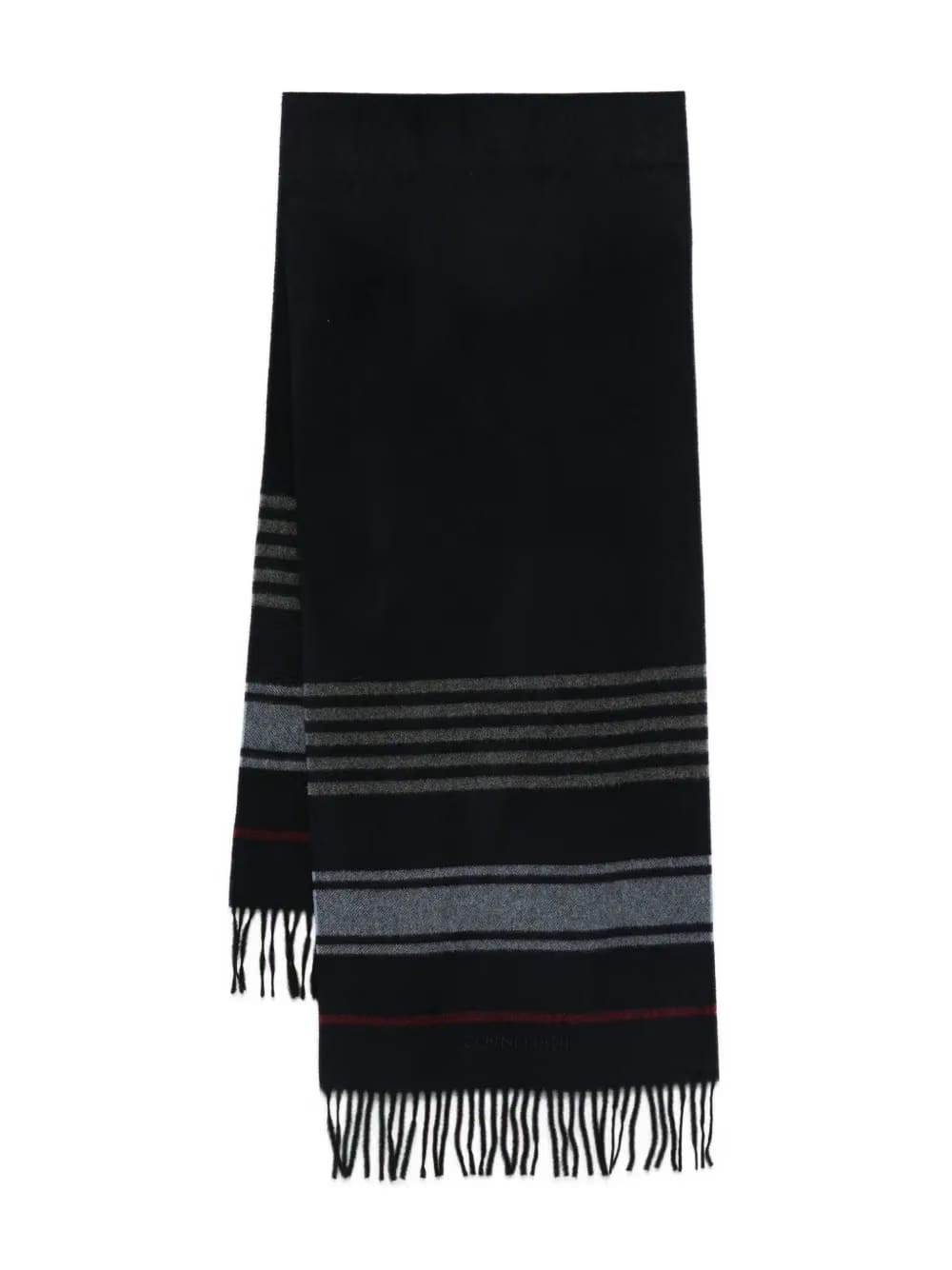 striped fringed scarf