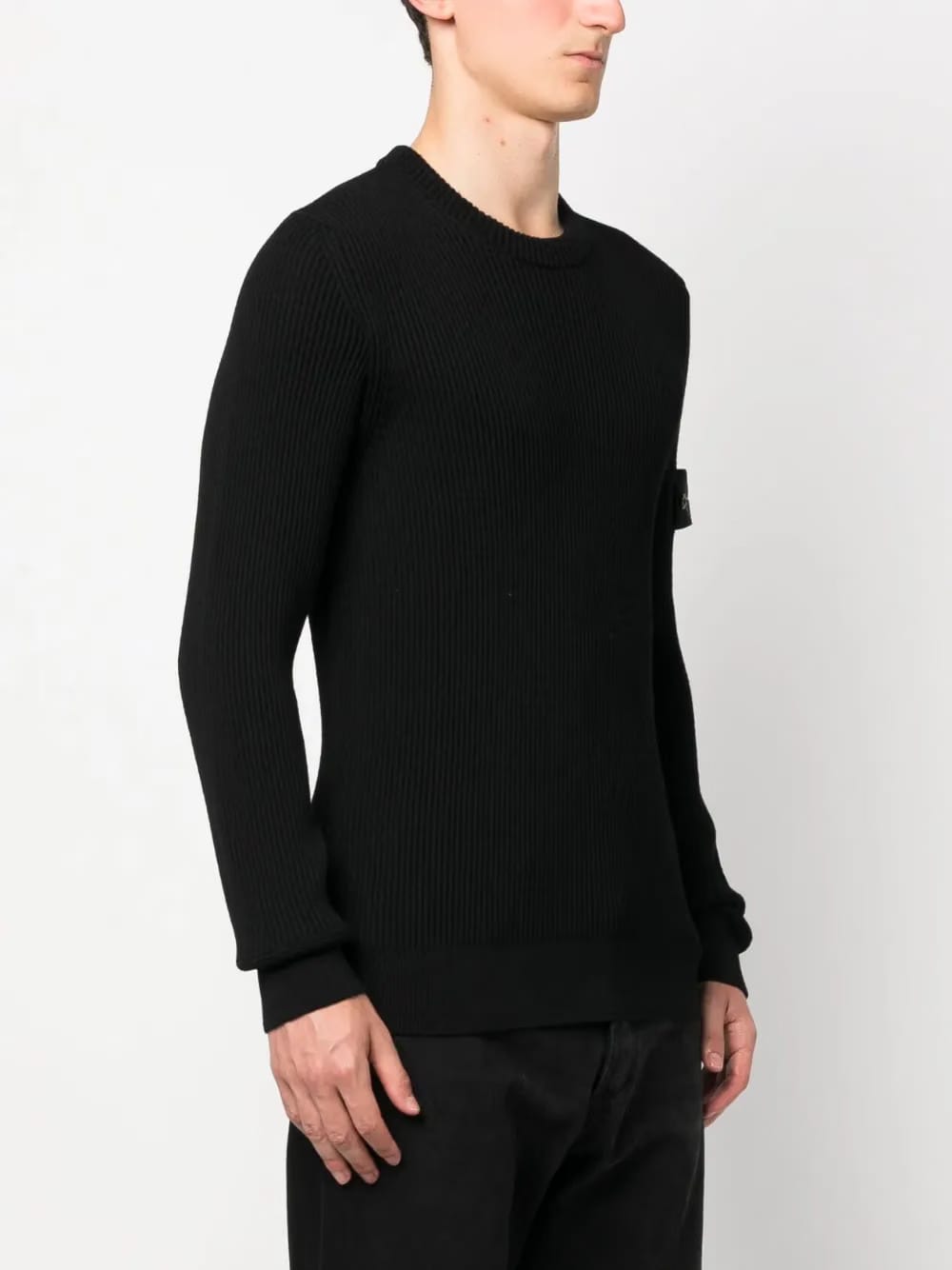 logo-patch knit jumper