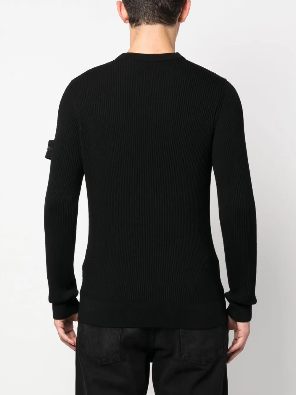 logo-patch knit jumper