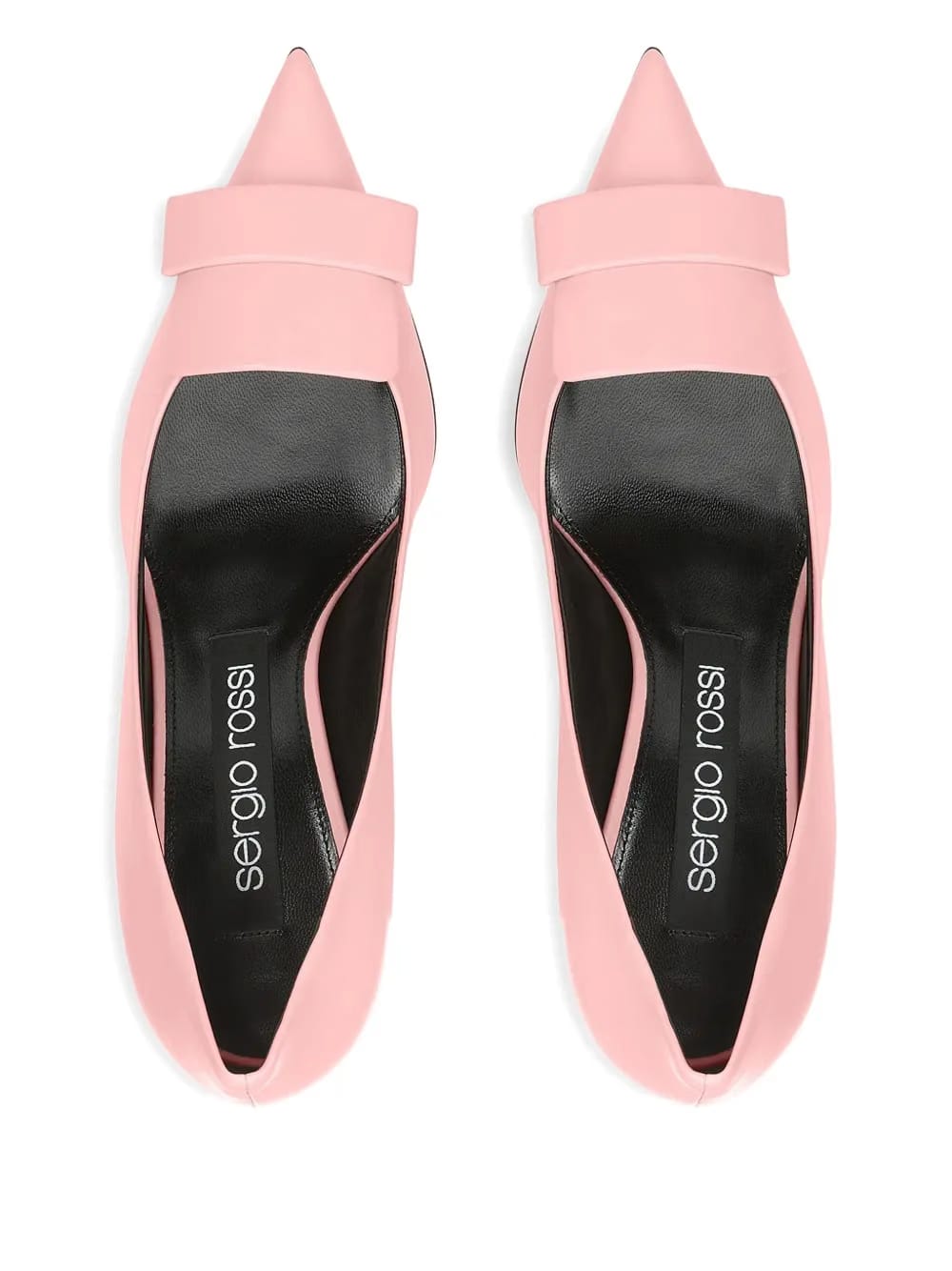 leather pointed-toe pumps