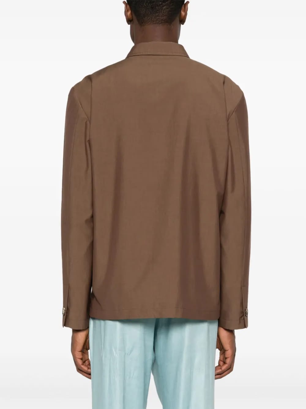 spread-collar shirt jacket