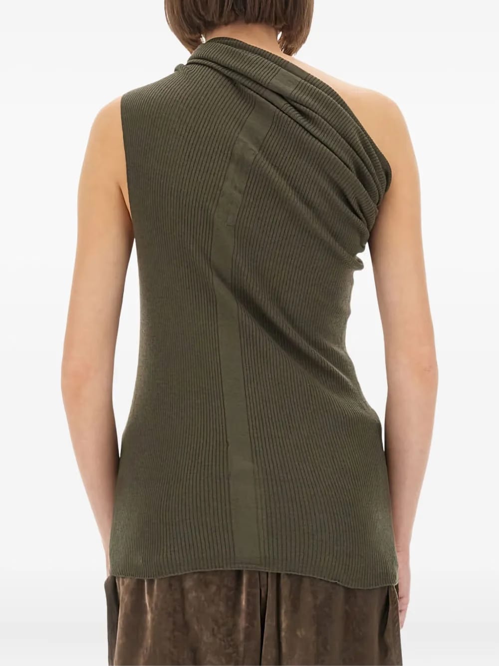 draped sleeveless top