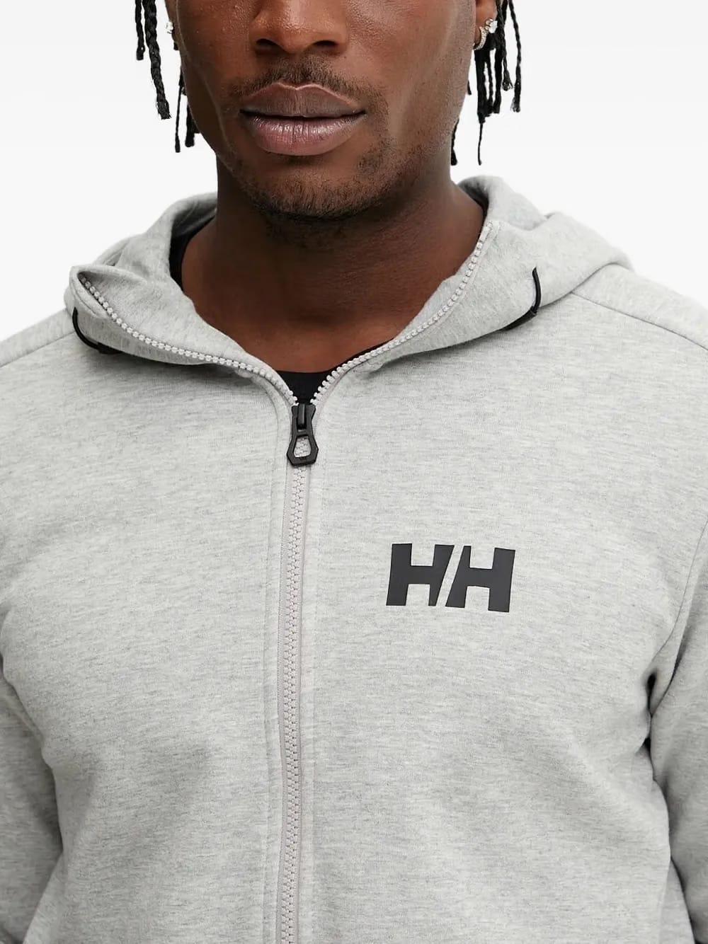 logo-detail zip-up Hoodie