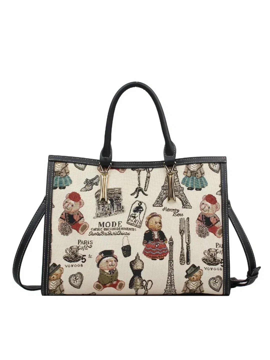 Paris Bear Top Handle (H-1125-TH-PB)