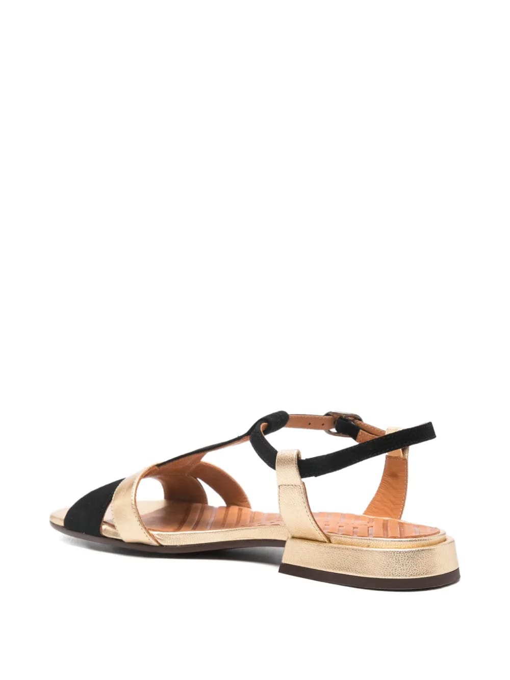 metallic-effect sandals