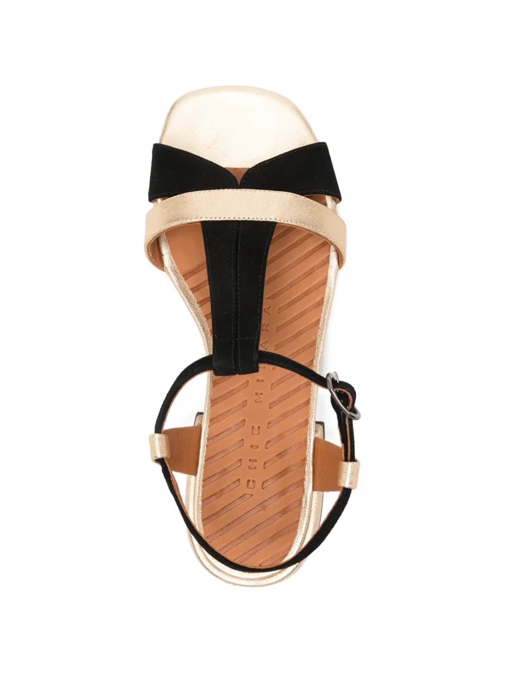 metallic-effect sandals