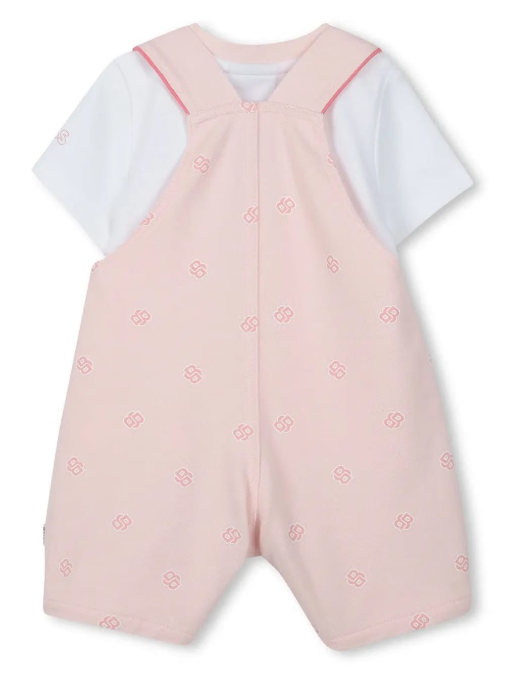 logo dungarees and T-Shirt set