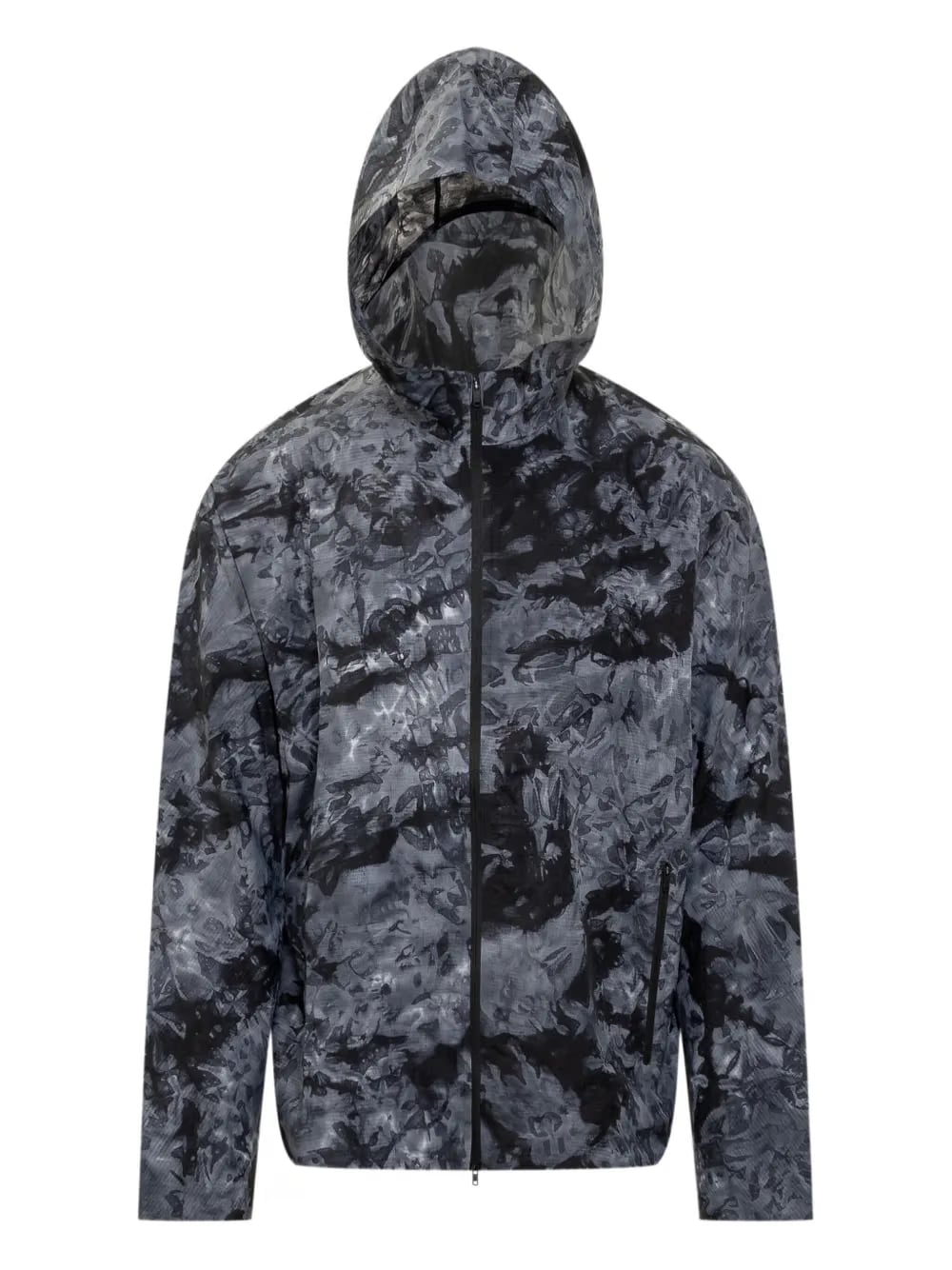 tie-dye hooded jacket