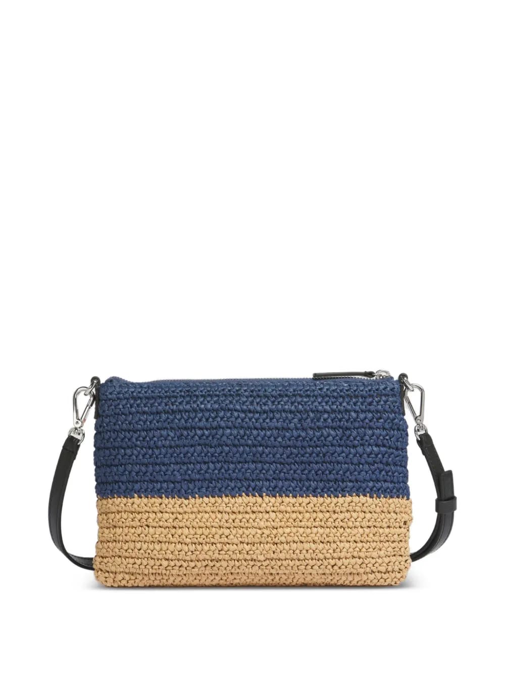woven lettering messenger bag