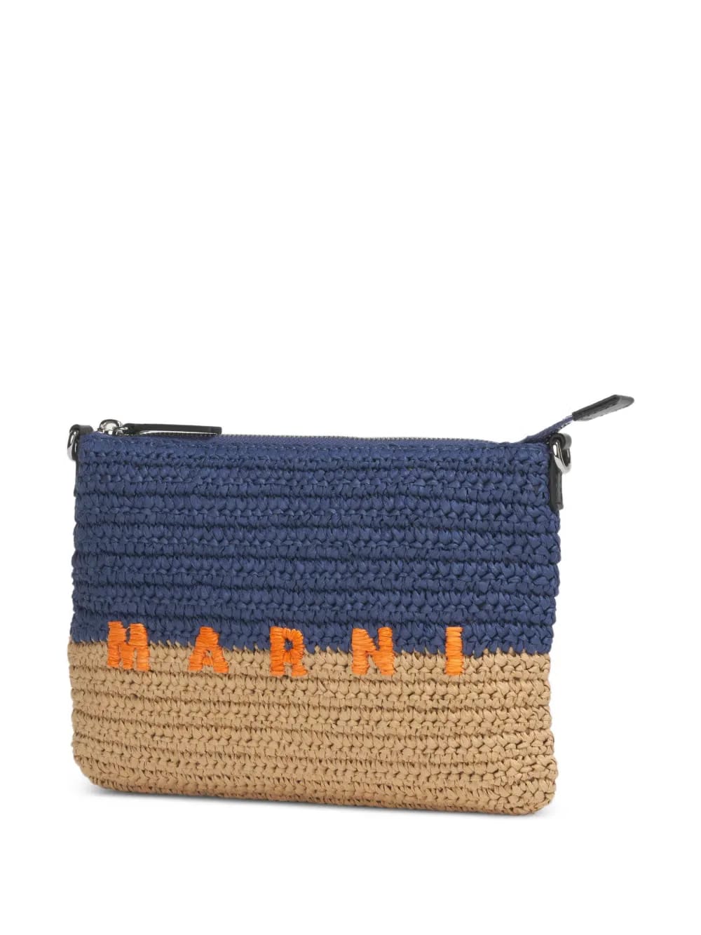 woven lettering messenger bag