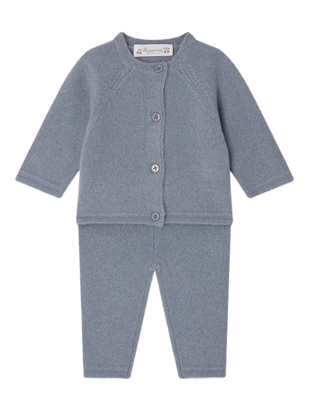Jeannot button-front cashmere set