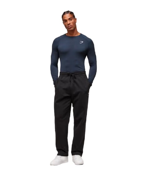 Gymshark Geo Seamless Long Sleeve T-Shirt Navy/Heavy Blue